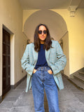 Blazer verde acqua a quadretti