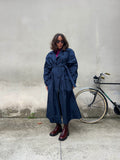 PRE ORDINE • Maxi trench sartoriale blu