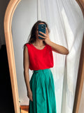 Top in maglia rosso