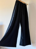 Pantalone sartoriale ampio satin nero