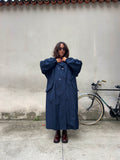 PRE ORDINE • Maxi trench sartoriale blu