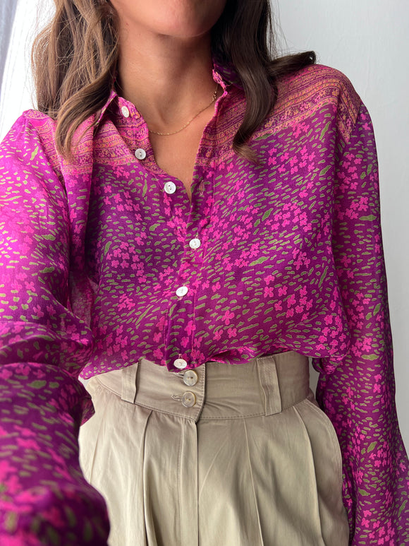 Camicia indiana modello maschile M/L violetta