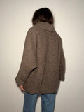Giacca di lana marrone