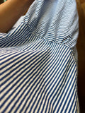 Blusa a righe con balza