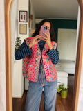 Gilet trapuntato rosa