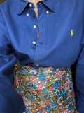 Combo pareo + camicia Ralph Lauren • fiori e blu