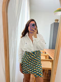 Combo pareo + camicia Ralph Lauren • bianco e esagoni