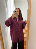 Camicia di seta vinaccia
