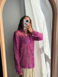Camicia indiana modello maschile M/L violetta