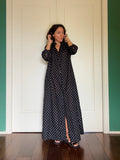 PRE ORDINE • Chemisier Panarea nero pois