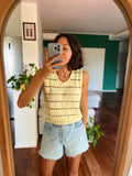 Top traforato butter yellow