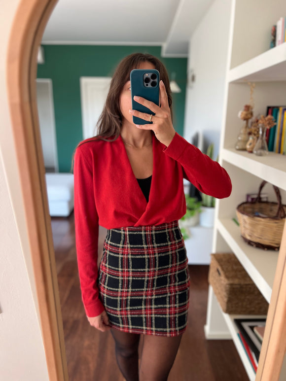 Maglioncino rosso incrociato MaxMara