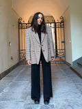 Blazer pied de poule con bordeaux e verde