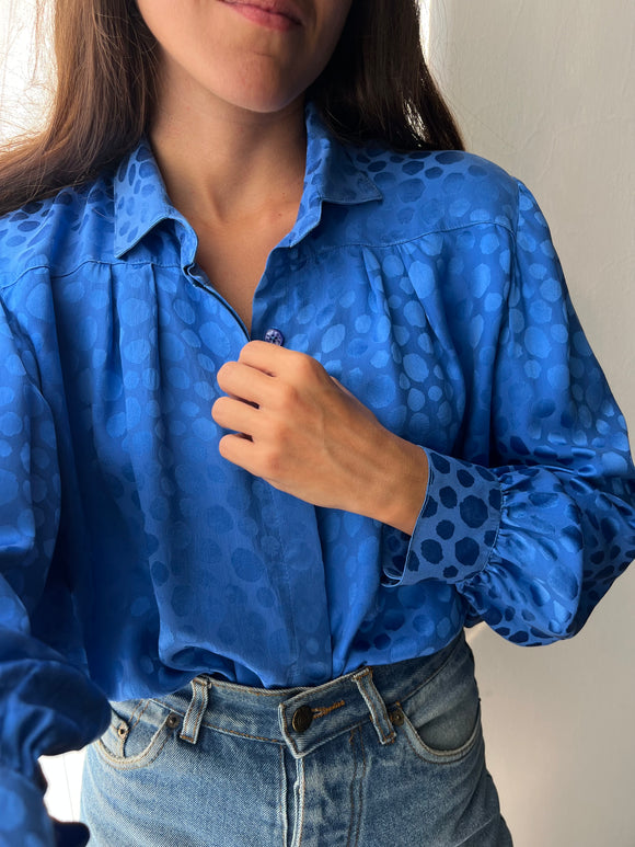 Camicia bluette maculata