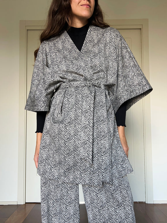 Kimono in maglina zebrato