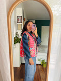 Gilet trapuntato rosa