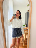 Combo pareo + camicia Ralph Lauren • blu fiori e panna