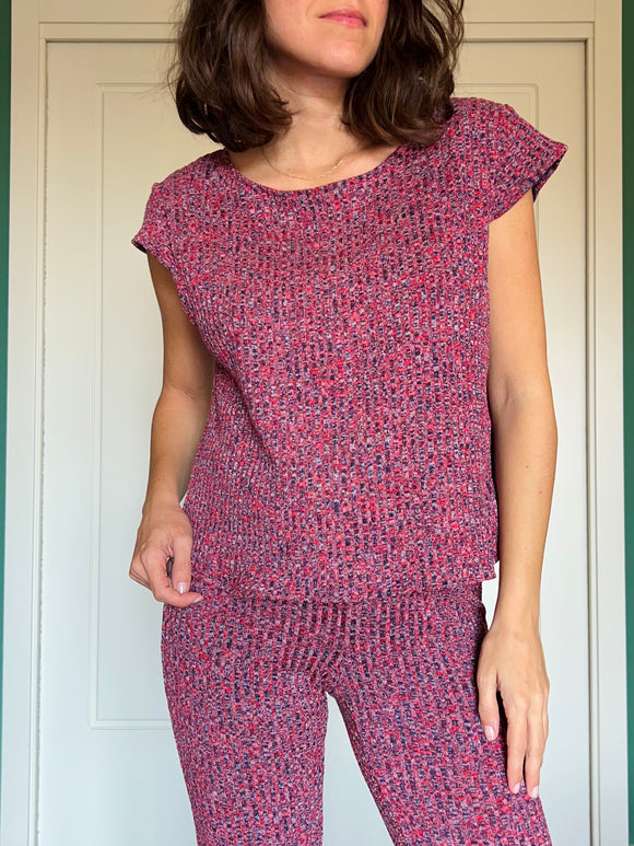 Maglietta in maglia mélange