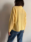 Maglione traforato giallo