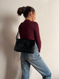 Borsa nappa nera