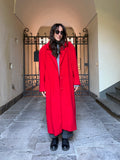 Cappotto lungo rosso