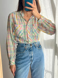 Camicia quadri multicolor