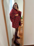 Kimono tartan rosso