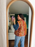 Gilet trapuntato terracotta