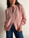 Cardigan rosa fatto a mano