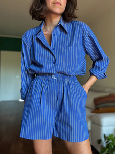 Pantaloncino righe blu