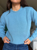 Maglione girocollo azzurro cielo