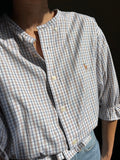 Camicia Gilbi Ralph Lauren bianca quadretti blu e marroni
