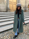 Cappotto sartoriale verde salvia