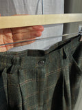PRE ORDINE • Pantalone sartoriale lana tartan verdone • DUE MODELLI