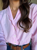 Camicia rosa ondulata