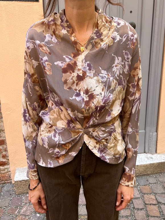 Camicia fiorata peplo