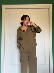 Camicia sartoriale verde oliva