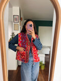 Gilet trapuntato rosso
