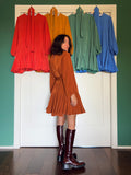 Abito con cintura cupro wash ruggine