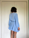 Abito con cintura azzurro