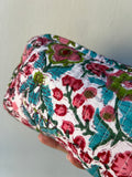 Beauty case di cotone fiori colorati