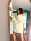 Gonna a portafoglio di lino beige