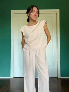 Maglietta sartoriale cipria