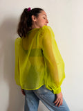 PRE ORDINE • Camicia con laccetti organza lime