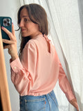 Camicia rosa con coulisse