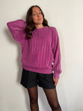 Maglione violetto trecce