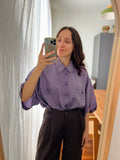 Camicia di seta indaco-lilla