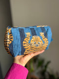 Beauty case di cotone tigri blu