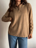 Maglione polo beige