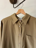 Camicia sartoriale satin marroncino